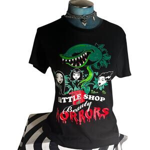 Pinky Star ’Little Shop of Beauty Horrors’ Tee Women’s Size‎ Large Black Tshirt
